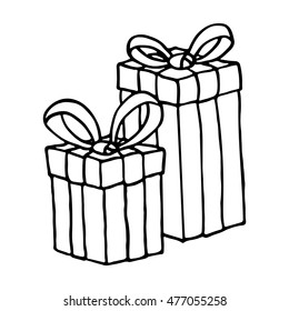 Gift box icon. Vector illustration.