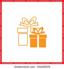 gift box icon vector illustration eps10.