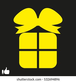 gift box icon, vector illustration EPS 10