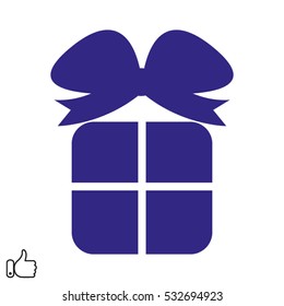 gift box icon, vector illustration EPS 10