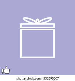 gift box icon, vector illustration EPS 10