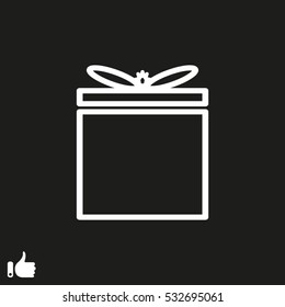 gift box icon, vector illustration EPS 10