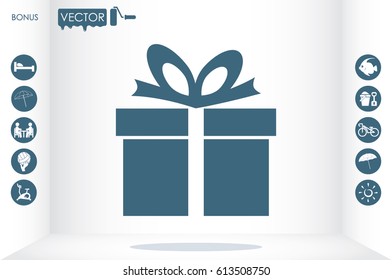 gift box icon vector illustration.