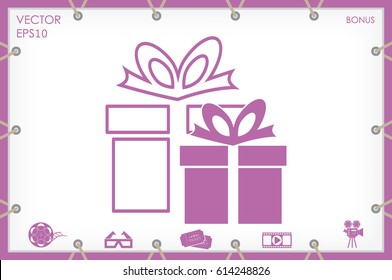 gift box icon vector illustration.