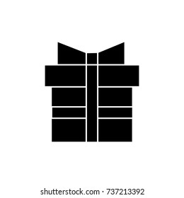 gift box  icon, vector illustration, sign on isolated background