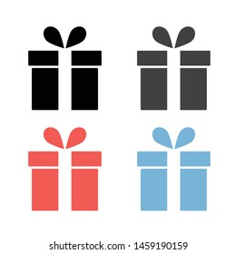 Gift box icon vector isolated on a white background