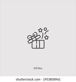 gift box icon vector isolated on white background