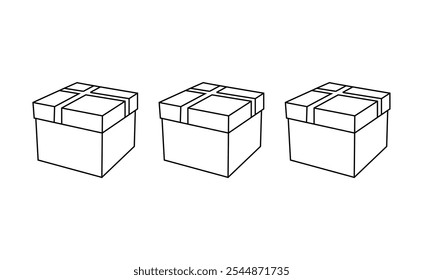 Ícone de caixa de presente. Elementos isolados do vetor. Símbolo de vetor de ilustração de ícone de presente de Natal.