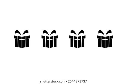 Ícone de caixa de presente. Elementos isolados do vetor. Símbolo de vetor de ilustração de ícone de presente de Natal.