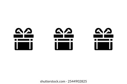 Gift box icon. Vector isolated elements. Christmas gift icon illustration vector symbol.