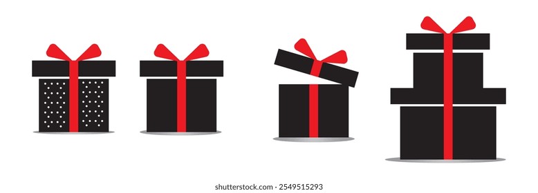 Gift box icon. Vector isolated elements. Christmas gift icon illustration vector symbol. Eps10