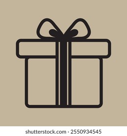 Gift box icon. Vector isolated elements. Christmas gift icon illustration vector symbol.
