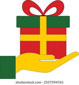 Gift box icon. Vector isolated elements. Christmas gift illustration vector symbol.Set of vector gift boxes isolated on a white background