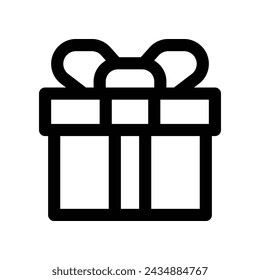 gift box icon. vector line icon for your website, mobile, presentation, and logo design.