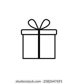 Gift Box Icon. Gift Box Vector Icon in line style design. Gift Box Symbol.