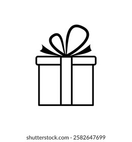 Gift Box Icon. Gift Box Vector Icon in line style design. Gift Box Symbol.