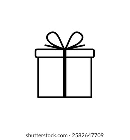 Gift Box Icon. Gift Box Vector Icon in line style design. Gift Box Symbol.