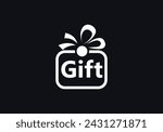 Gift Box Icon Vector Logo Template Illustration Design