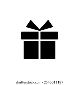 Gift Box Icon Vector Logo Template Illustration.