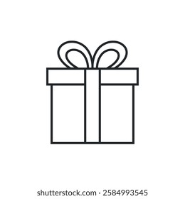 Gift Box Icon Vector Logo Template