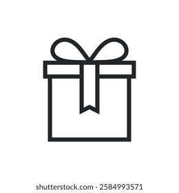 Gift Box Icon Vector Logo Template