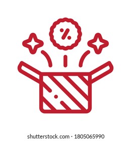 Gift box icon vector. Marketing and sale icon - shopping. Eps 10 vector illustration.