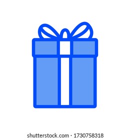 Gift box icon vector on white background