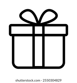 Vector de icono de caja de regalo sobre fondo blanco. Regalo para Navidades, cumpleaños, celebración.