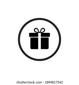 Gift Box Icon Vector. Present Package Image