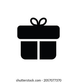 Gift box icon vector. Gift sign