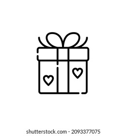 Gift box icon vector.  Vector sign for mobile app and web sites.