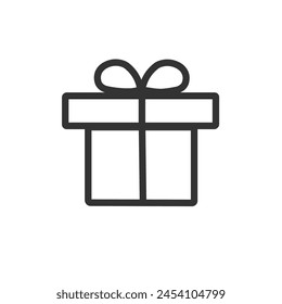 Gift Box icon vector. Gift sign symbol for web site and app design.Isolated