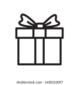 gift box icon vector in simple design