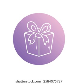 Gift Box icon vector stock illustration