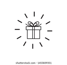 Gift box icon vector style illustration