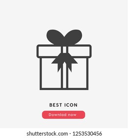 Gift box icon vector. Gift symbol. Gift box icon vector.