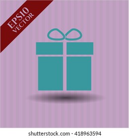 gift box icon vector symbol flat eps jpg app web concept website