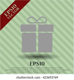 gift box icon vector symbol flat eps jpg app web concept website