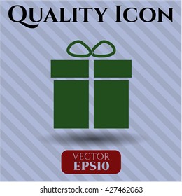 icono de caja de regalo vector símbolo de pinos planos jpg sitio web de la aplicación
