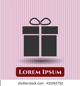 Geschenkbox-Symbol Vektorsymbol flach eps jpg app Web-Konzept-Website