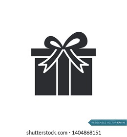 Gift Box Icon vector Template Flat Design