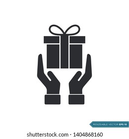 Gift Box Icon vector Template Flat Design