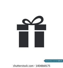 Gift Box Icon vector Template Flat Design