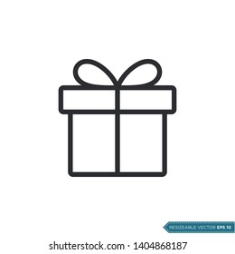 Gift Box Icon vector Template Flat Design