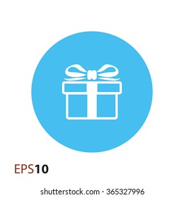 Gift box icon for web and mobile