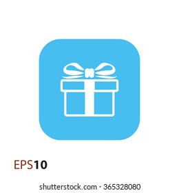 Gift box icon for web and mobile