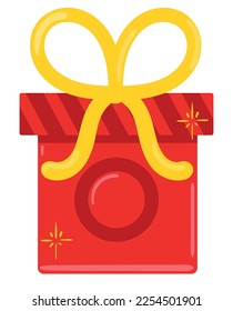 Geschenkbox auf weißem Hintergrund