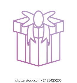 Geschenkbox-Symbol mit weißem Hintergrund Vektorgrafik Stock Illustration