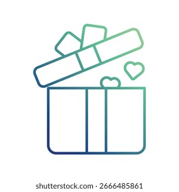 Ícone de caixa de presente com fundo branco vetor ilustração de estoque