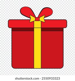 Gift box icon. Gift wrapping symbol. Surprising gift box signs, vector illustration